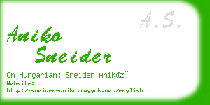aniko sneider business card